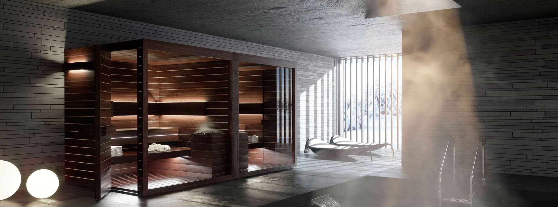 Sauna Interieur Bois Design Lumina Auroom Suisse Gex