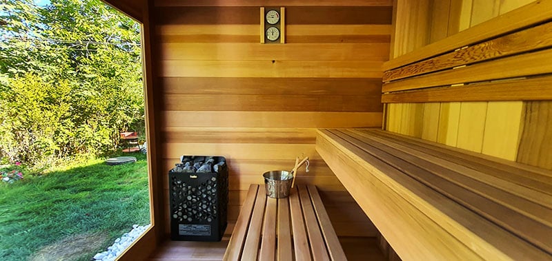 Sauna Cube Poele Electrique Red Cedar