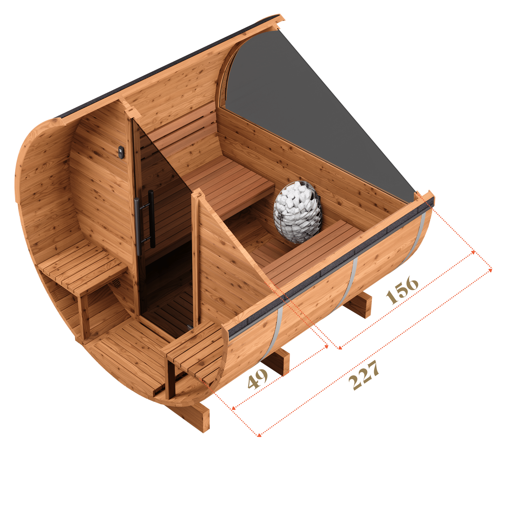 LUMA Comfy 225 Floor Plan LUMA Comfy 227 cm