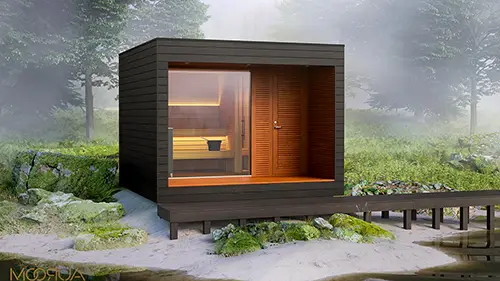 Sauna Luxe Exterieur Bois Naturel Natura D'Auroom