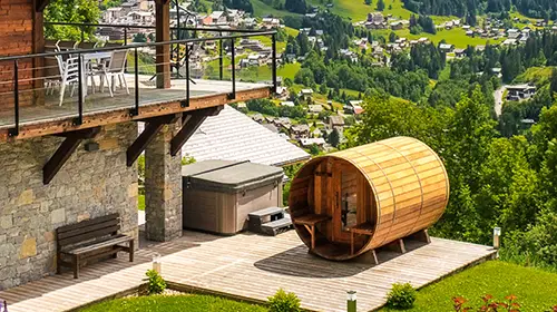 Sauna Tonneau Extérieur En Red Cedar