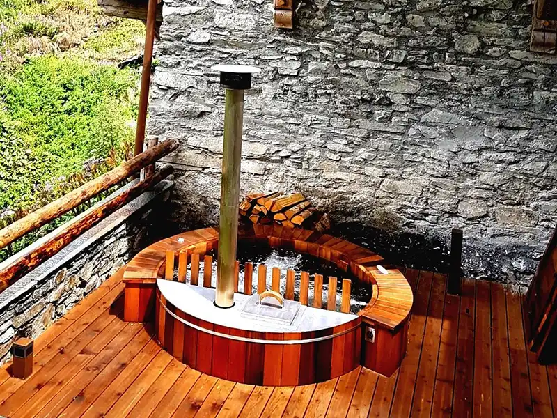 Spa Nordique en bois Chauffage Au Bois