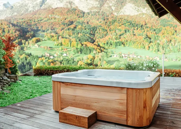 Spa Jacuzzi Exterieur Habillage Red Cedar