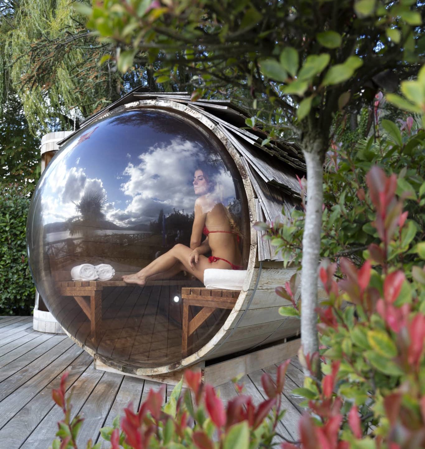 Sauna Panoramique en Red Cedar marque Atelier Nordic Sauna Panoramique en Red Cedar marque Atelier Nordic