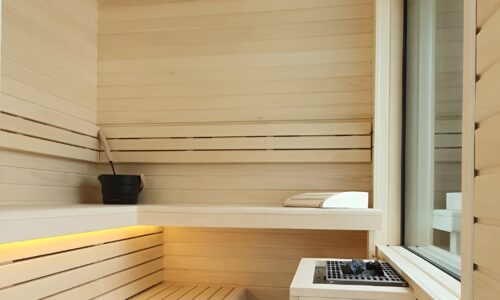 Sauna intérieur sur mesure pour Un Cabinet Des Architectes Suisse
