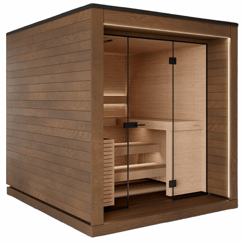 vue 3D sauna exterieur aurea