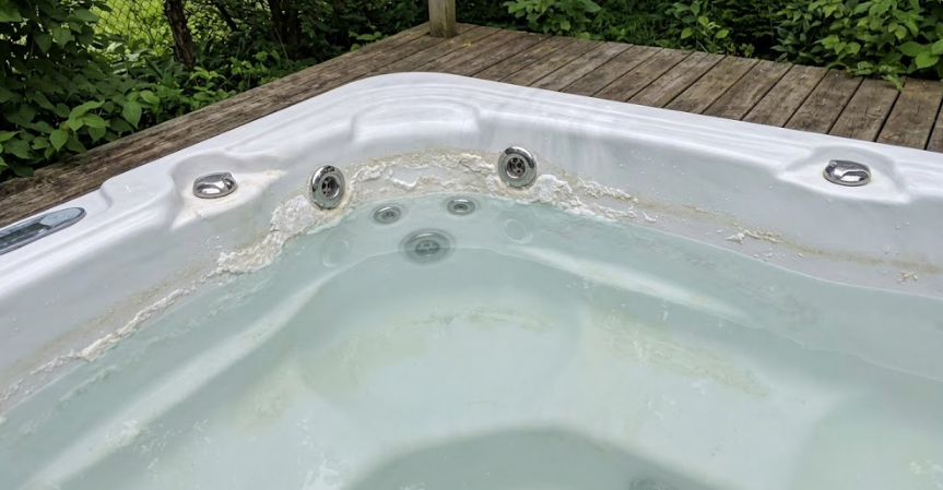calcaire installé dans un spa